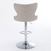 Ergonomic PU Leather Swivel Chair Adjustable Height Modern Task Chair with Back Support, Comfortable Seat Stylish Design for Home Vanity, Bar - 4 of 4