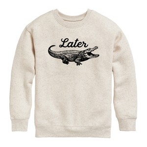Boys' - Instant Message - Later Gator Graphic Long Sleeve Fleece Sweatshirt - 1 of 4