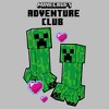 Juniors Womens Minecraft Adventure Club Creeper Hearts T-Shirt - 2 of 4