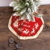 Primitives By Kathy 52.0 Inch Vintage Tree Skirt Large Bells Santa Sleigh Tree Skirts - 3 of 3