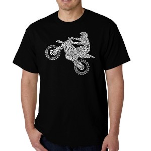 LA Pop Art Men's Word Art T-shirt - Freestyle Motocross - FMX - 1 of 4
