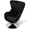 vidaXL Armchair Upholstered Swivel Accent Club Chair for Living Room Bedroom - Black - 2 of 4