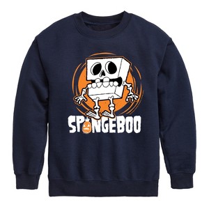 Boys' - SpongeBob SquarePants - Spongeboo Graphic Long Sleeve Fleece Sweatshirt - 1 of 4