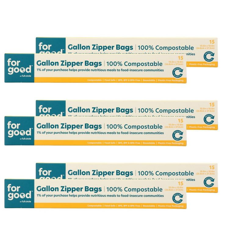 GOOD FOOD FOR GOOD Gallon Zipper Bags - Case of 6/15 ct, 1 of 6