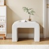 Tribesigns Modern Vanity Stool, Upholstered Ottoman, Arched Sofa Footrest for Living Room, Shoe Stool for Entryway, Fully Assembled - 4 of 4