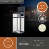 VAXCEL Hubbard 1 Light Dusk to Dawn Textured Black Outdoor Wall Lantern Clear Glass Shade, LED Compatible - 2 of 4