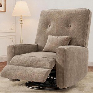 Coucheta 360 Swivel Recliner Chair, Glider Rocking Chair with Adjustable Footrest, Recliner for Living Room Bedroom Apartment - 1 of 4