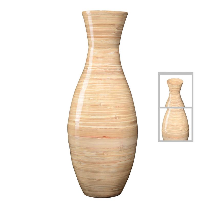 Villacera Handcrafted 20-Inch-Tall Sustainable Bamboo Floor Vase, 5 of 8