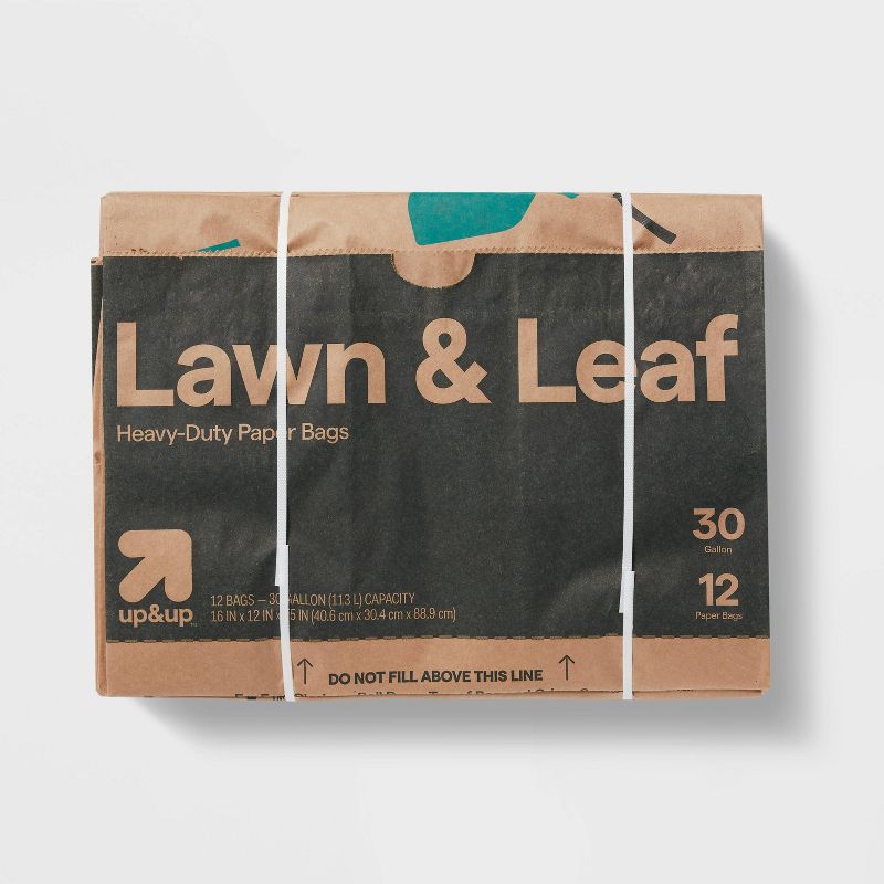 Lawn and Leaf Paper Garden Refuse Bags - 12ct - up &#38; up&#8482;, 1 of 6