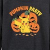 Women's - Pokémon - Pumpkin Party Lightweight French Terry Wide Neck Long Sleeve Shirt - 2 of 4