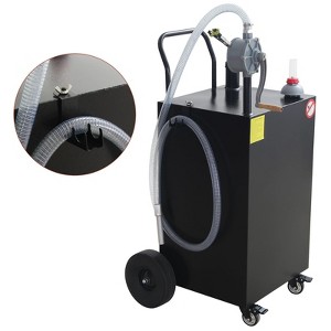 45 Gallon Fuel Caddy with Manual Pump, Heavy Duty Gasoline & Diesel Transfer Tank on Wheels - 1 of 4