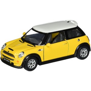 KiNSMART Mini Cooper S 5inch 1:28 Scale Die Cast Metal Model Toy Cars Yellow - 1 of 1