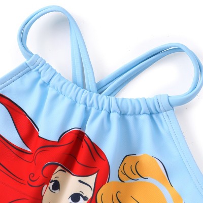 Disney Princess Kids Mulan Tiana Cinderella Ariel One Piece Swimsuits Disney Princess Blue 3T-4T — фото 3