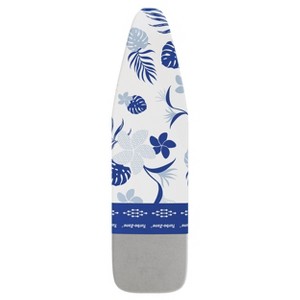 Bartnelli 43"x13" Patent Ironing Board Cover and Pad, 2 Looped Straps, Floral Blue - 1 of 1