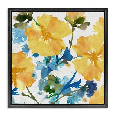 Stupell Industries Yellow & Blue Hibiscus, 25" x 25"