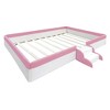 Whisen Twin Size Upholstered Floor Bed & Daybed with Fence and Two-Tier Staircase - 4 of 4