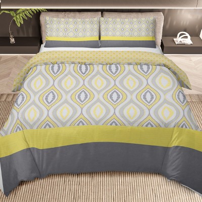 Boersma 3 Piece Geometry Circle Printed Duvet Cover Set Twin Size for Home Bedroom Decor