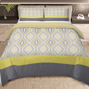 Boersma 3 Piece Geometry Circle Printed Duvet Cover Set Twin Size for Home Bedroom Decor - 1 of 4