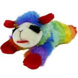 Multipet Lamb Chop Dog Toy with Rainbow Stripes - 6"