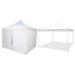 Caravan Canopy M-Series Pro 2 12 x 12 Foot Shade Tent with Roller Bag and  M-Series 12 x 12 Foot 2 Straight Leg Sidewall Kit for Recreational Use