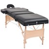 vidaXL 3-Zone Folding Massage Table 3.9 in. Thick Black - 3 of 4