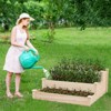 Tangkula 3-tier Raised Garden Bed, Tiered Garden Box w/Open-ended Base, Fir Wood Elevated Planter Box for Growing Vegetables, Flowers - 2 of 4
