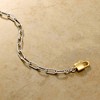 Ross-Simons Italian Sterling Silver and 18kt Gold Over Sterling Paper Clip Link Padlock Bracelet - 3 of 4