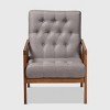 Naeva Wood Armchair Gray/Brown - Baxton Studio - 2 of 4