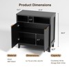 Elegant Fluted Storage Cabinet with Adjustable Shelves, Modern Buffet Sideboard - 2 of 4