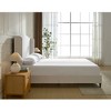 KIGFTSOD Minimalist Design Upholstered Wingback Bed ,Premium Textured Canvas Chenille,Ivory - 3 of 4