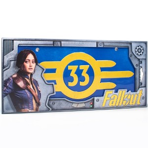 Doctor Collector Fallout Vault 33 License Plate, Official Decor, 13.19"x6.3" - 1 of 4