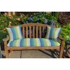 Casual Cushion Patterned Sunbrella Fabric 1-Piece Indoor/Outdoor Square Throw Pillow,15"W x 15"L - 2 of 4