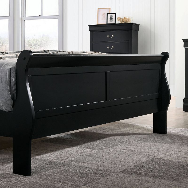 3pc Sliver Sleigh Bed with 2 Nightstands - HOMES: Inside + Out, 6 of 8