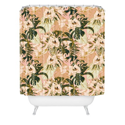 Marta Barragan Camarasa Flowering Tropical bloom Shower Curtain Pink - Deny Designs