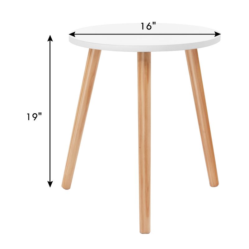 Costway Modern Round Coffee Tea Side Sofa Table Living Room Furniture Home Decor, 2 of 12