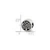 Black Bow Jewelry Sterling Silver Double Sided Cylinder Tree Bead Charm, 10mm - 2 of 3