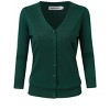 Clearlove Women's 3/4 Sleeve Button Down Sweater Cardigan - 4 of 4