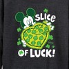 Women's - Disney - Slice Of Luck Lightweight French Terry Wide Neck Long Sleeve Shirt - 2 of 4