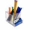 Azar Displays 4" Cube Pencil Holder with Divider & Business Card Pocket - 2 of 4