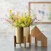 Sullivans Brass Planter Pair On Stands Set of 2, 8.25"H & 6.75"H Gold - 3 of 4