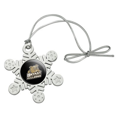 Bryant University Secondary Logo Metal Snowflake Christmas Tree Holiday Ornament