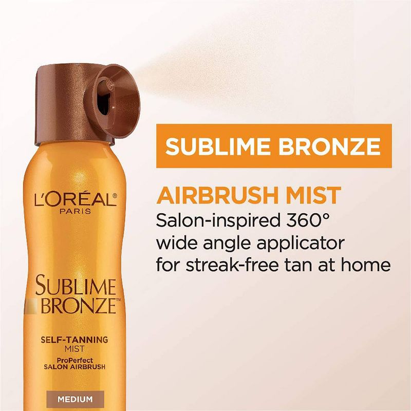 L'Oreal Paris Sublime Bronze Self-Tanning Mist Medium - 4.6 fl oz, 6 of 11
