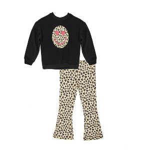 Derek Heart Girls Top & Flare Pants Set - 1 of 3