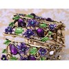 Alilang Vintage-Inspired Floral Filigree Cuff Bracelet with Multicolor Crystal and Enamel Accents - 3 of 3