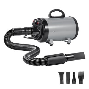 VEVOR Dog Dryer, 2000W/2.7HP Dog Blow Dryer, Pet Grooming Dryer with Adjustable Speed and Temperature Control, Pet Hair Dryer, Grey and Black - 1 of 4