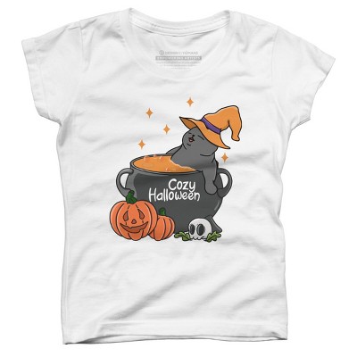 Girl's Design By Humans Cozy Halloween By kimprut T-Shirt