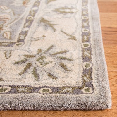 Gray and Beige Hand-Tufted Wool 4' x 6' Area Rug