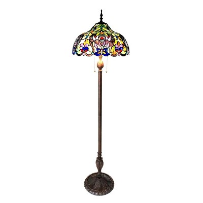 Chloe Lighting Alisson Victorian 3 Light Antique Bronze 64" Tall With 18" Shade