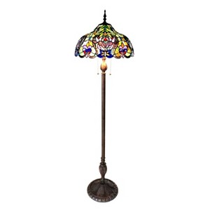 Chloe Lighting Alisson Victorian 3 Light Antique Bronze 64" Tall With 18" Shade - 1 of 3