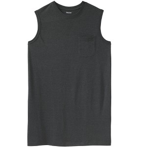KingSize Men's Big & Tall Shrink-Less Longer-Length Lightweight Muscle Pocket Tee - 1 of 4
